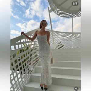 ZARA ZARA SEQUINNED CAMISOLE DRESS